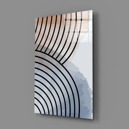 Lines of Waves Glass Wall Art - LUXARTDECO