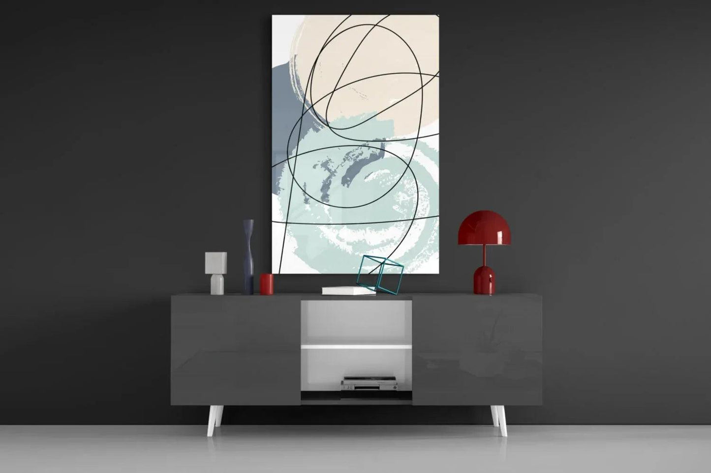 Chaotic Glass Wall Art - LUXARTDECO