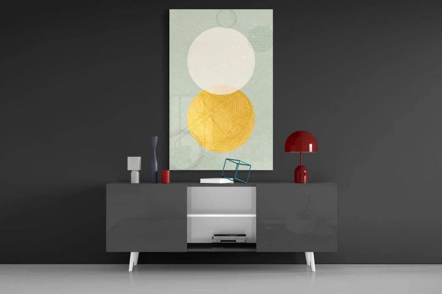 Sun and Moon Glass Wall Art - LUXARTDECO