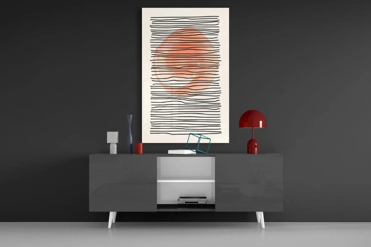 Abstract Sunset Glass Wall Art - LUXARTDECO