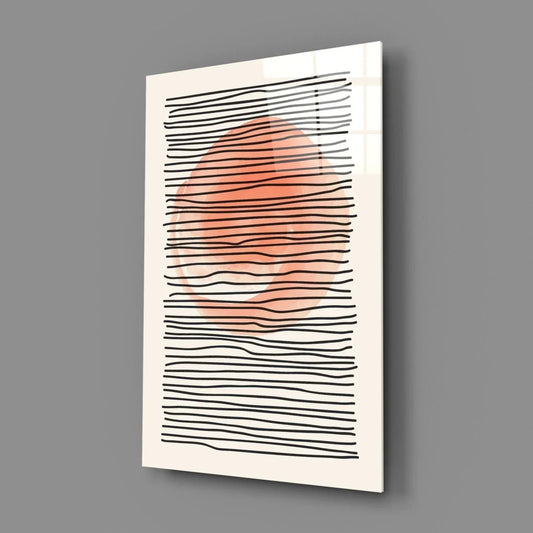 Abstract Sunset Glass Wall Art - LUXARTDECO