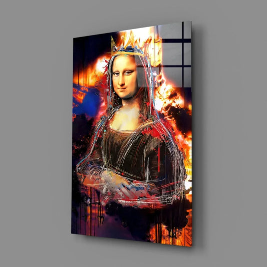 Queen Mona Lisa Glass Wall Art - LUXARTDECO