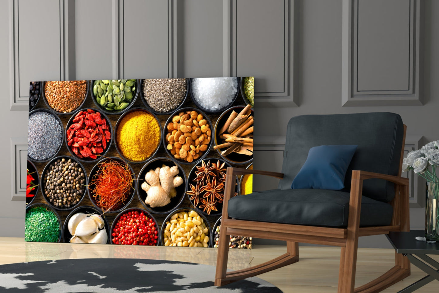 Spices Glass Wall Art