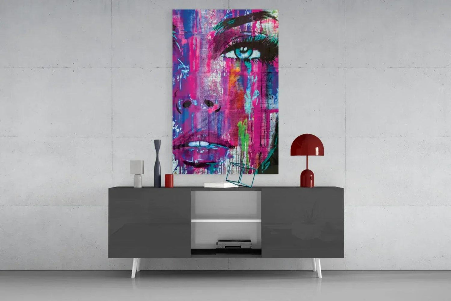 Woman Eye Glass Wall Art - LUXARTDECO