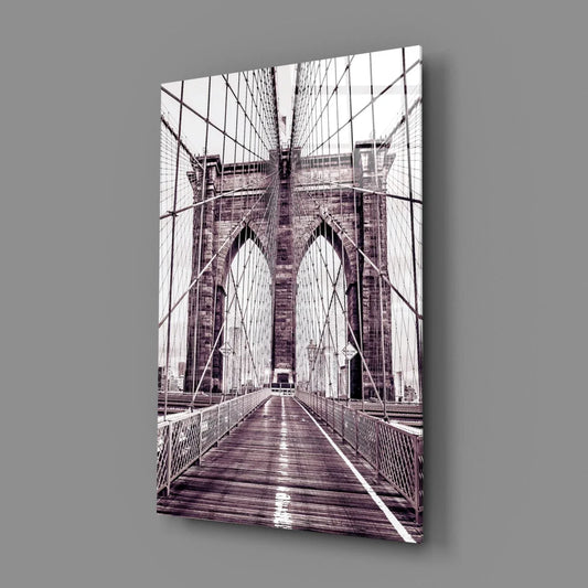 Brooklyn Bridge Glass Wall Art - LUXARTDECO