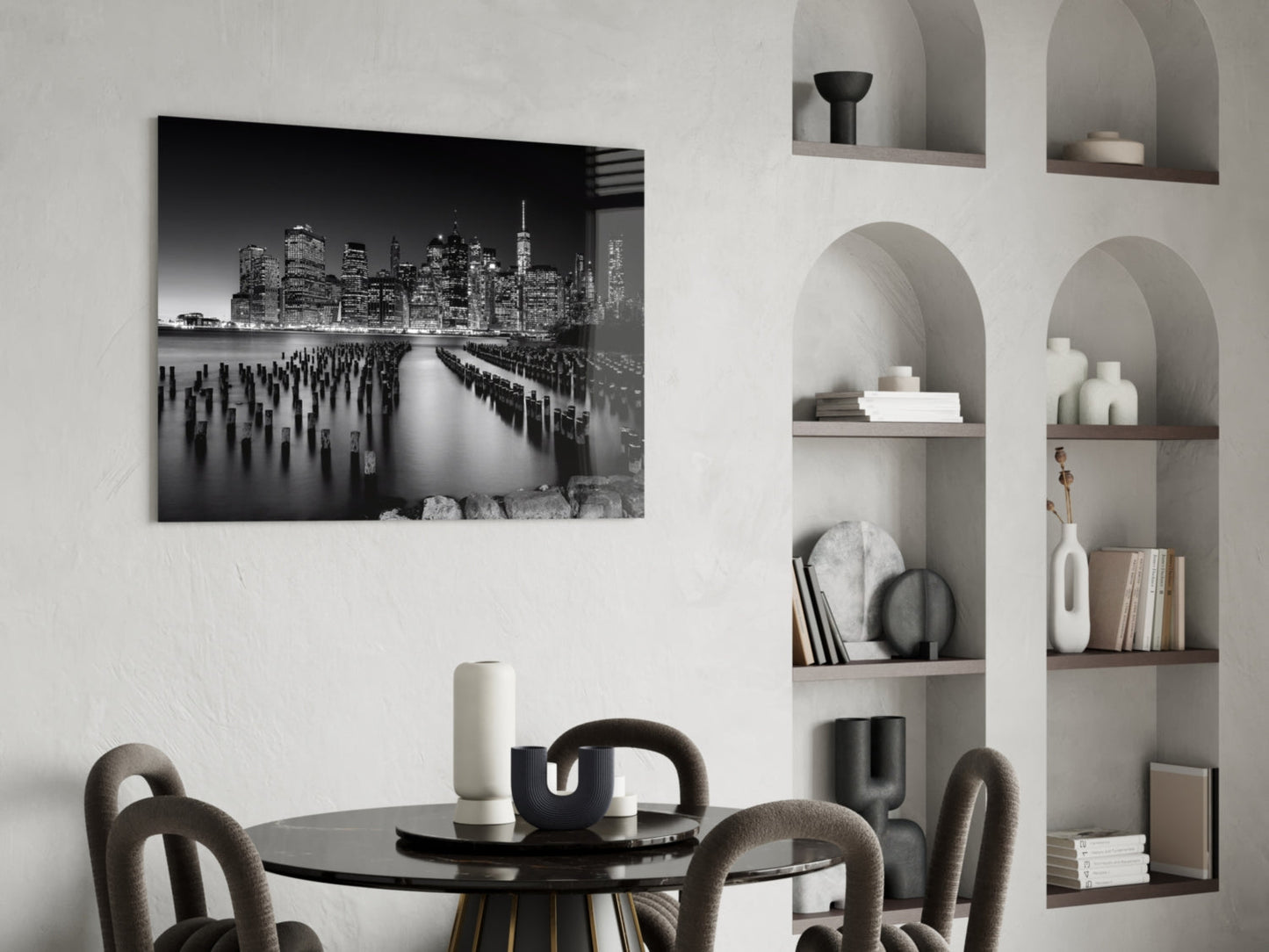 City Night Glass Wall Art