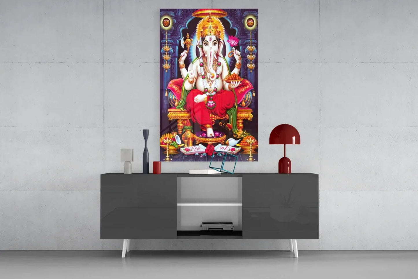 Ganesha Glass Wall Art - LUXARTDECO