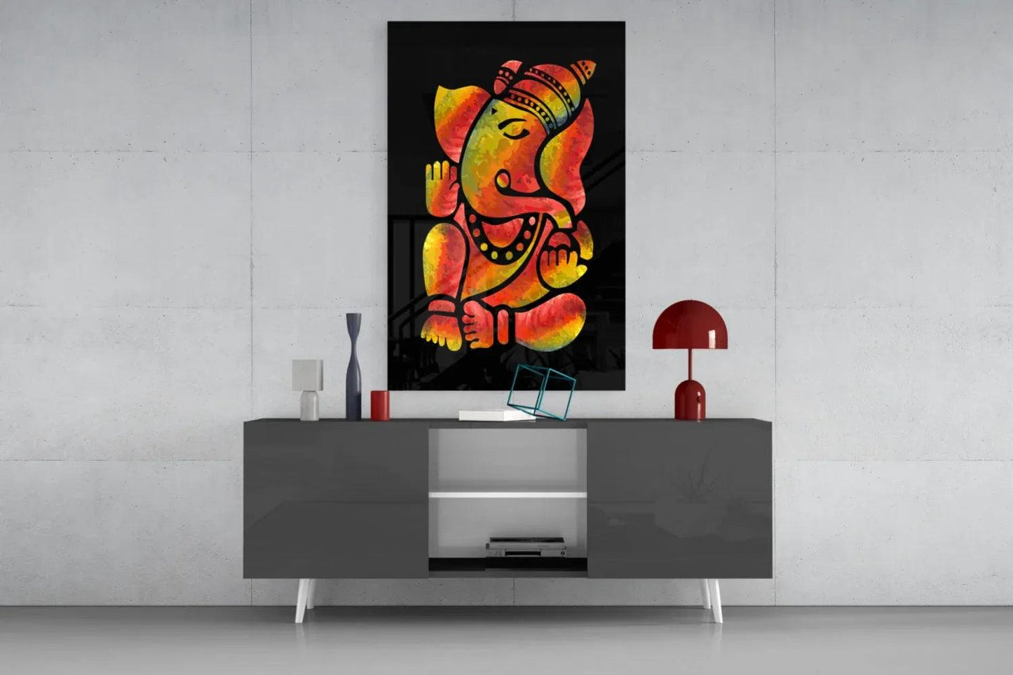 Ganesha Glass Wall Art - LUXARTDECO