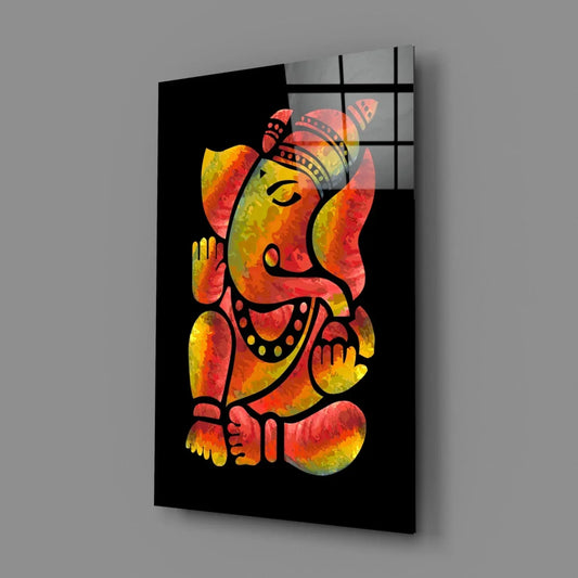 Ganesha Glass Wall Art - LUXARTDECO
