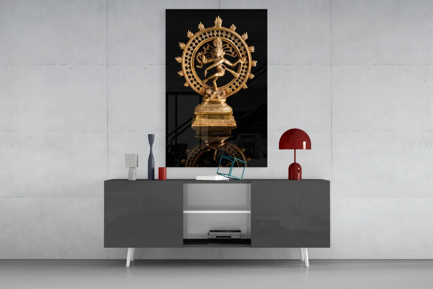 Shiva Nataraja Glass Wall Art - LUXARTDECO