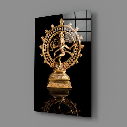 Shiva Nataraja Glass Wall Art - LUXARTDECO