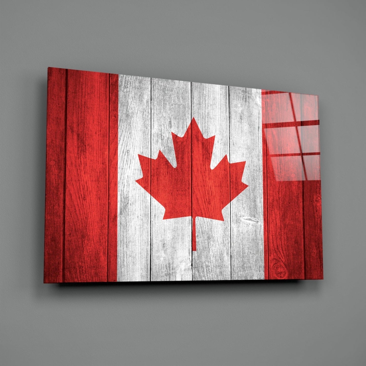 Flag of Canada Glass Wall Art