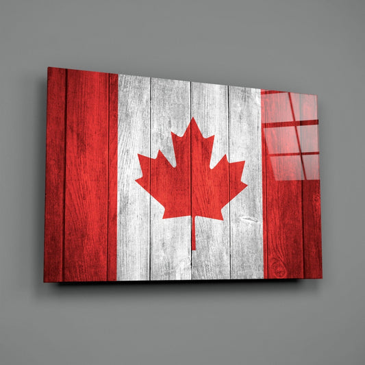 Flag of Canada Glass Wall Art