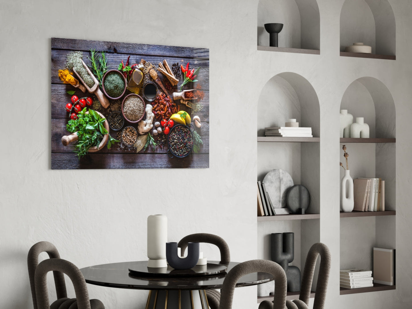 Spices Glass Wall Art