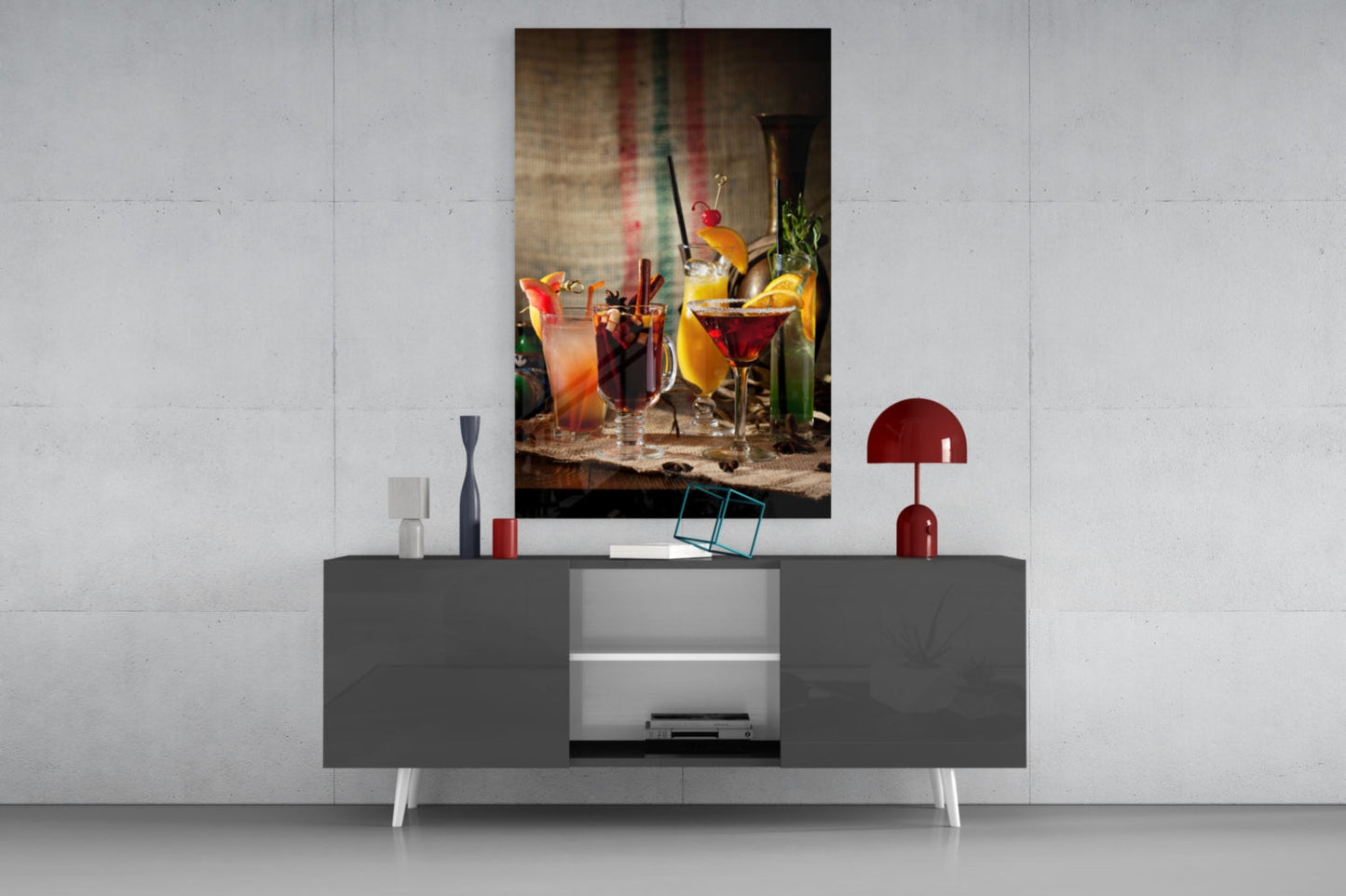 Cocktails Glass Wall Art