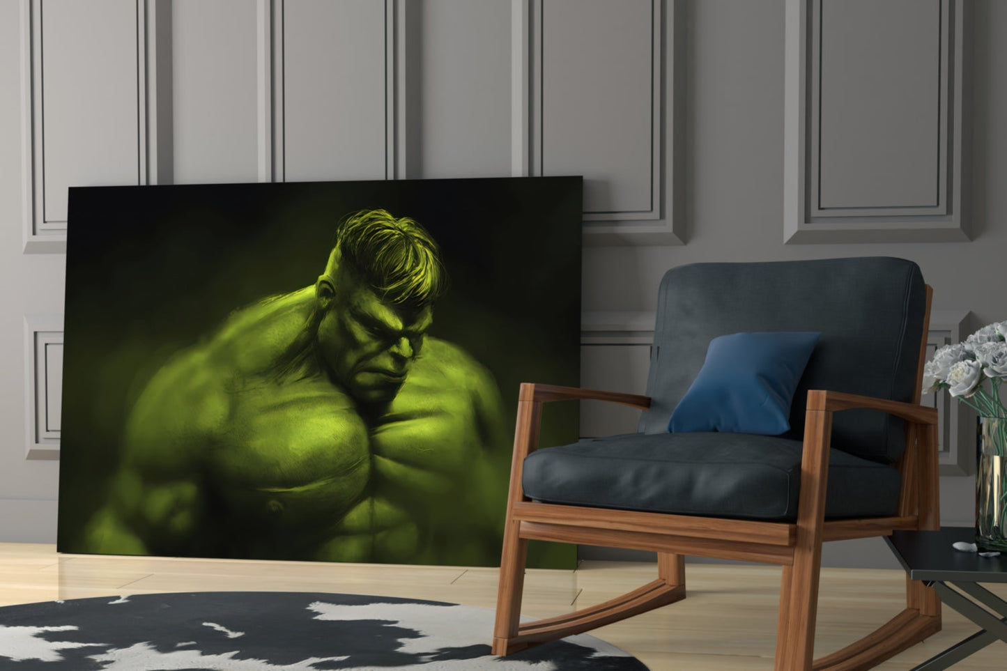 Hulk Glass Wall Art