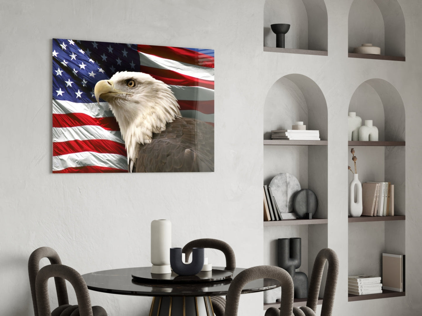 American Eagle Glass Wall Art