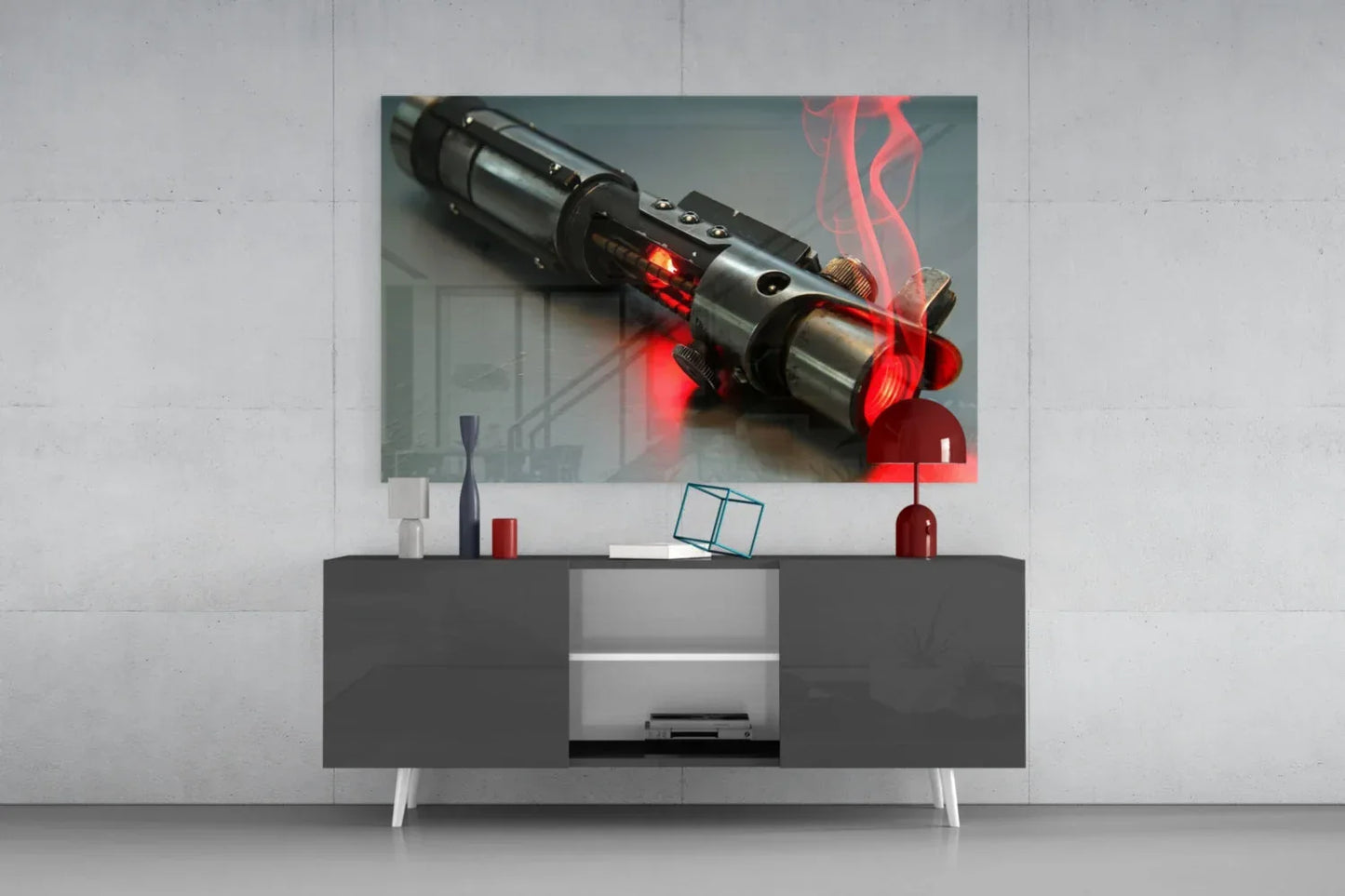 Light Saber Glass Wall Art - LUXARTDECO