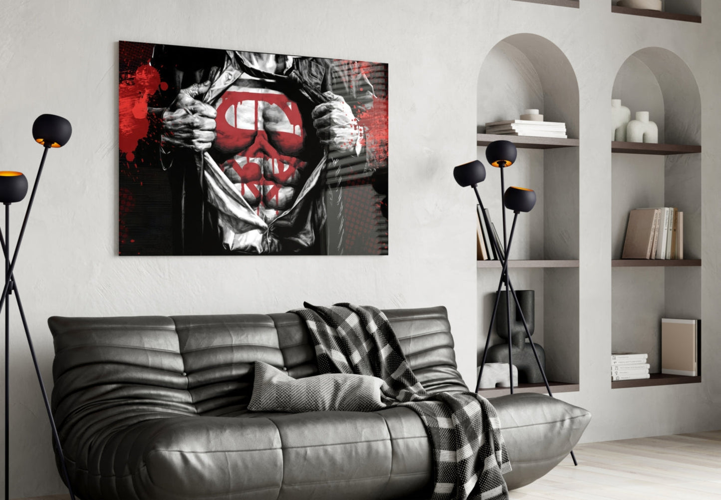 Superman Glass Wall Art