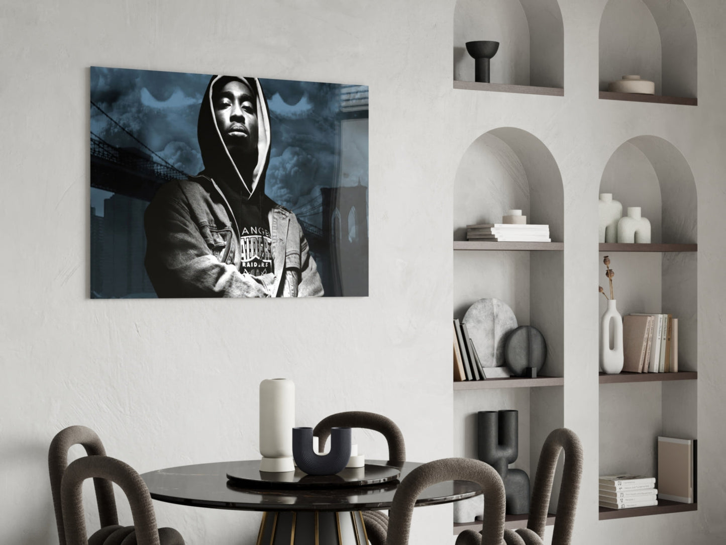 Tupac Shakur Glass Wall Art