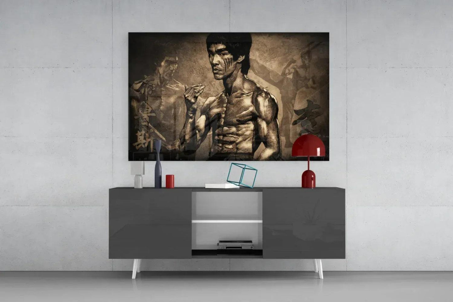 Bruce Lee Glass Wall Art - LUXARTDECO