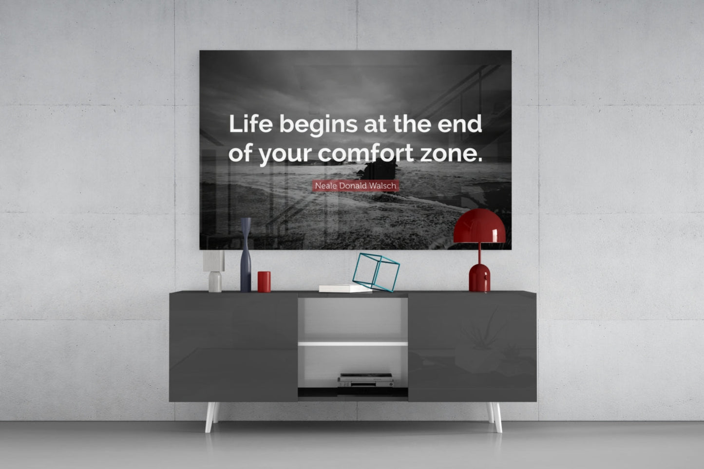 Where the Life Begins? Glass Wall Art