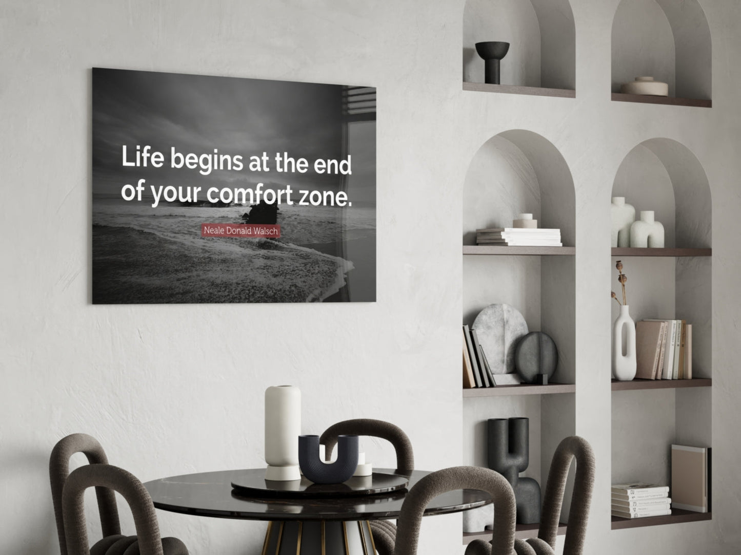 Where the Life Begins? Glass Wall Art