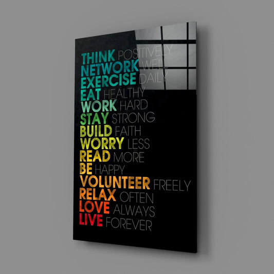 Advices Glass Wall Art - LUXARTDECO