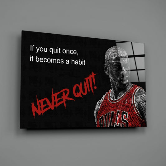 Michael Jordan Glass Wall Art