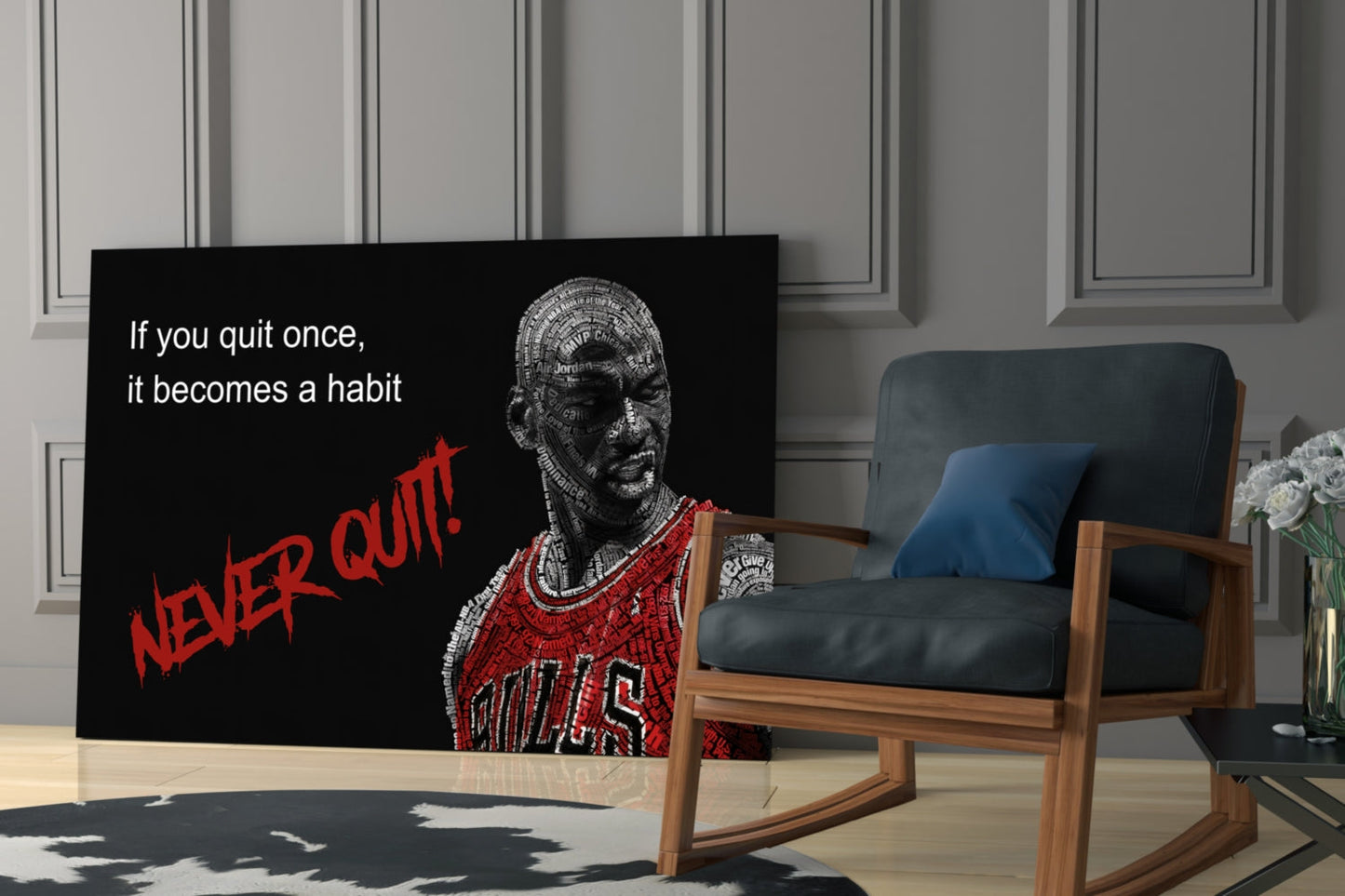 Michael Jordan Glass Wall Art