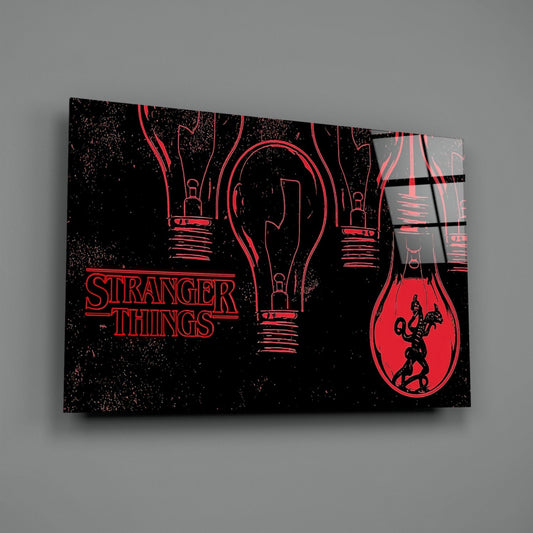 Stranger Things Poster Glass Wall Art