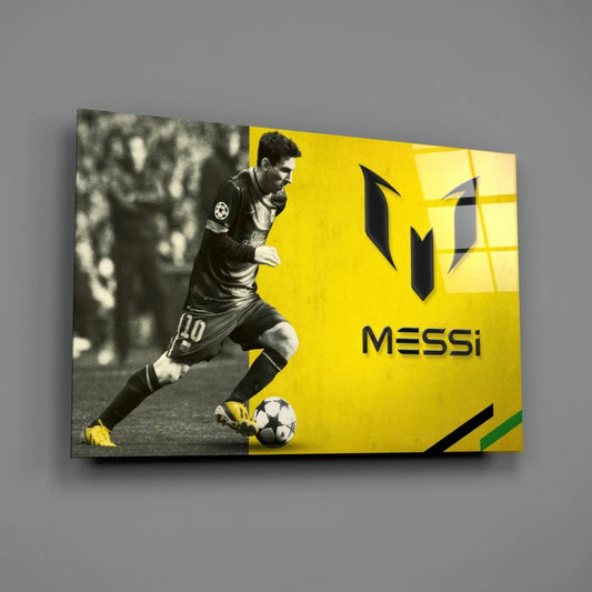 Messi Glass Wall Art - LUXARTDECO