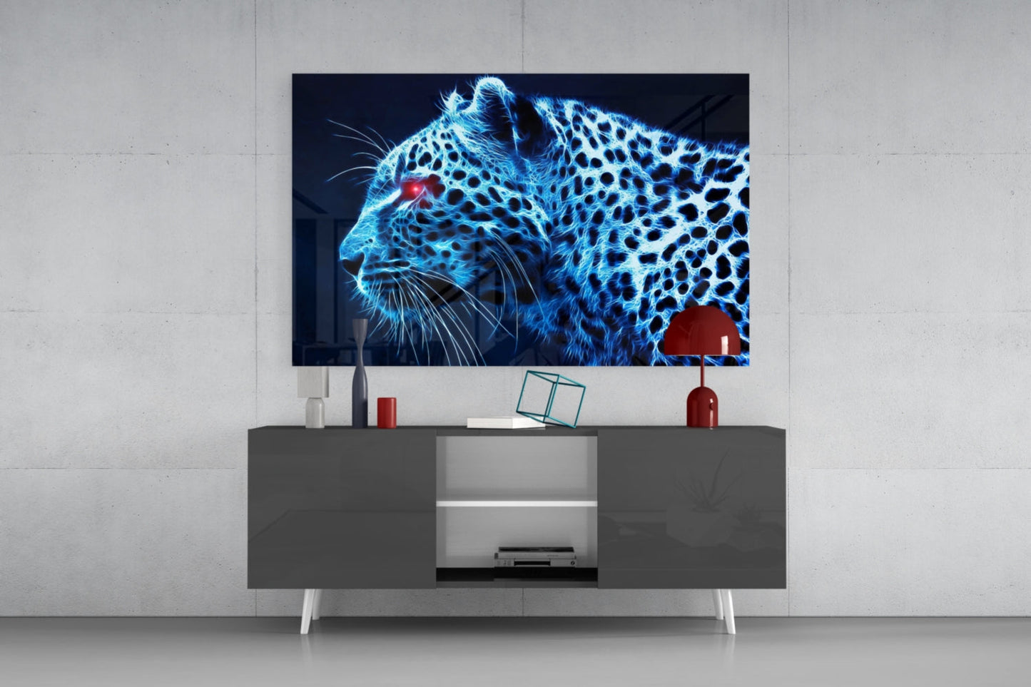 Leopard Glass Wall Art