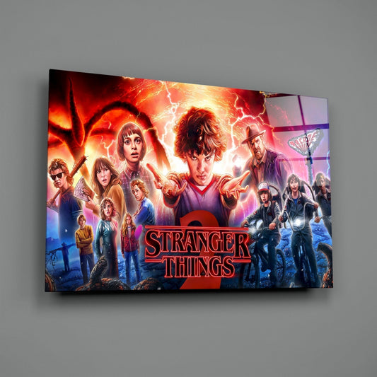 Stranger Things Poster Glass Wall Art