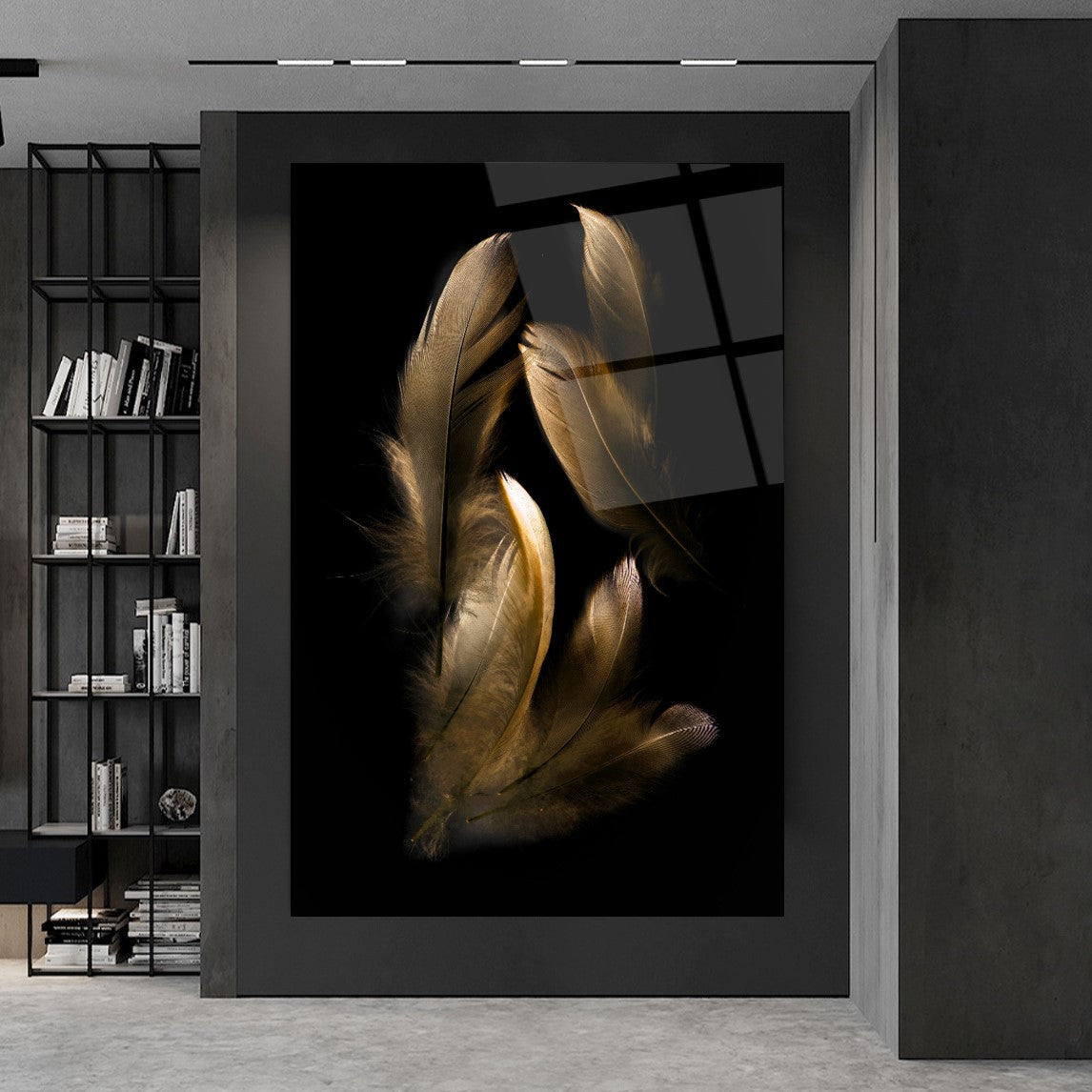 Feather Glass Wall Art