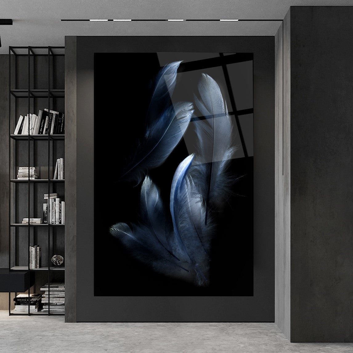 Feather Glass Wall Art
