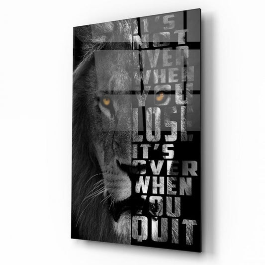 Lion Glass Wall Art