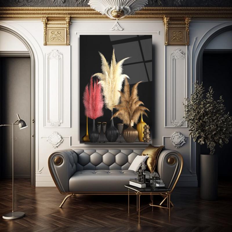 Vase en verre mural