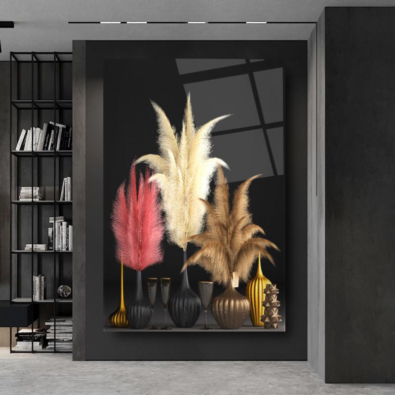 Vase en verre mural