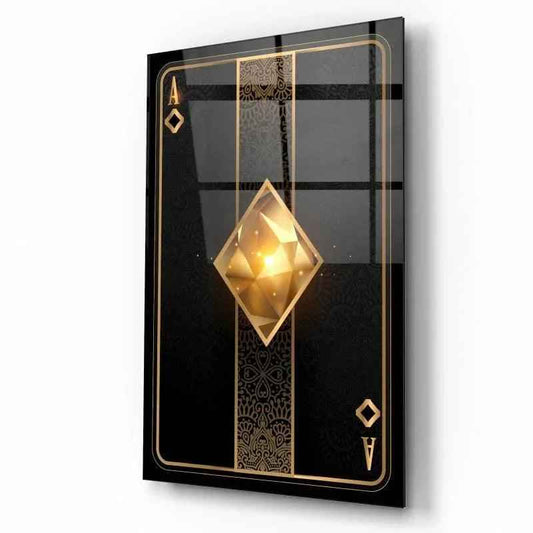 Playing Card Ace Glass Wall Art