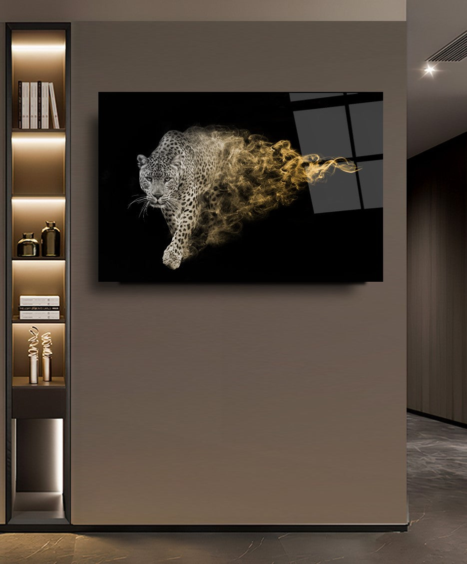 Leopard Glass Wall Art