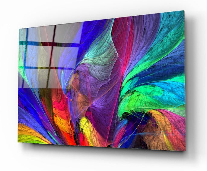 Esplosione di Colori Quadro in vetro temperato
