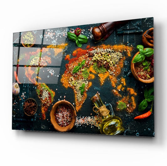 Spices Glass Wall Art