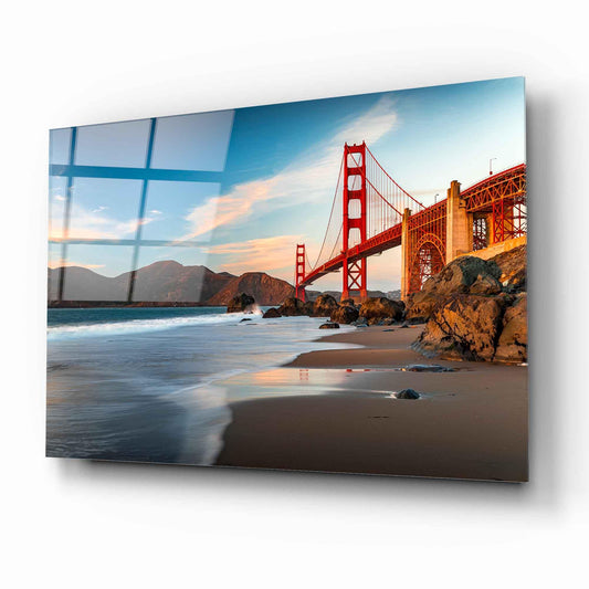 San Francisco Bridge Glass Wall Art - LUXARTDECO