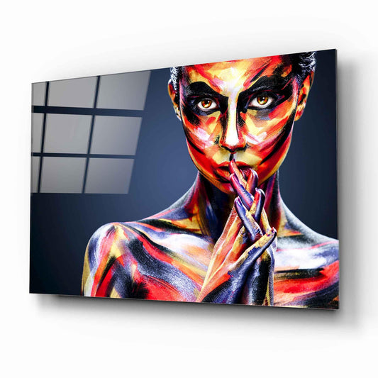 Body Art Woman Glass Wall Art - LUXARTDECO
