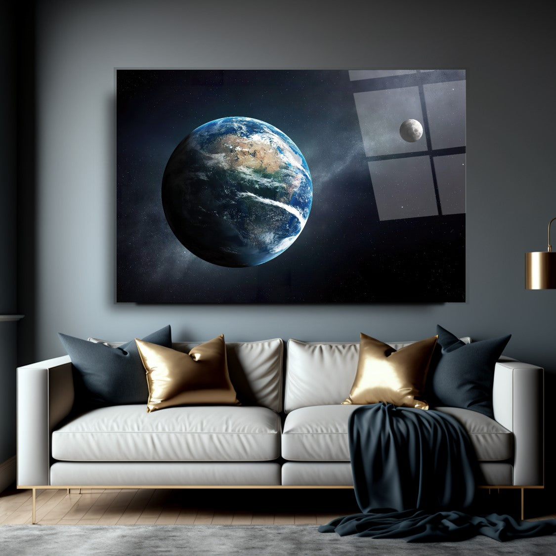 Universe Glas Wall Art