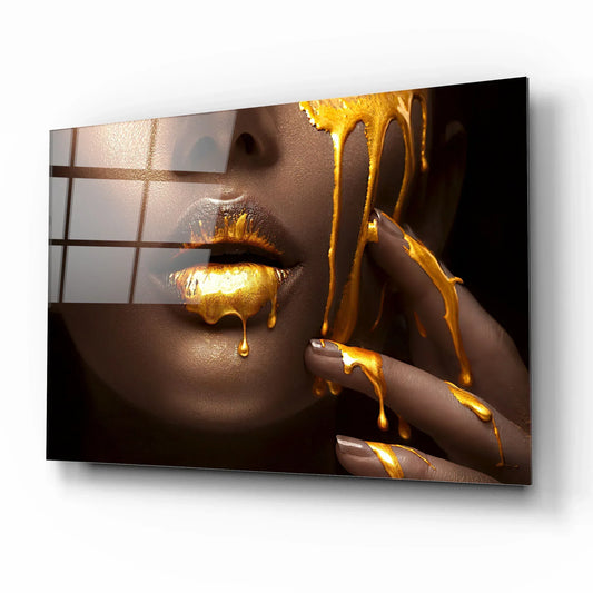 Woman Face Glass Wall Art - LUXARTDECO