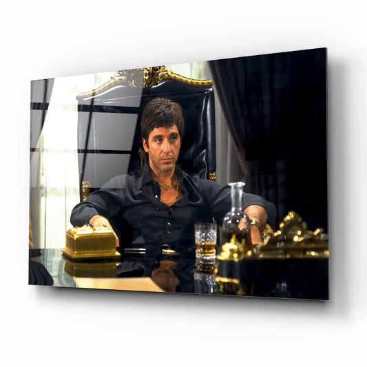 Tony Montana Glass Wall Art - LUXARTDECO