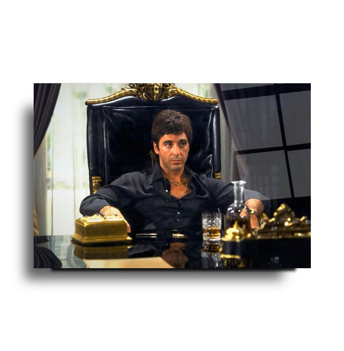 Décoration murale en verre Tony Montana