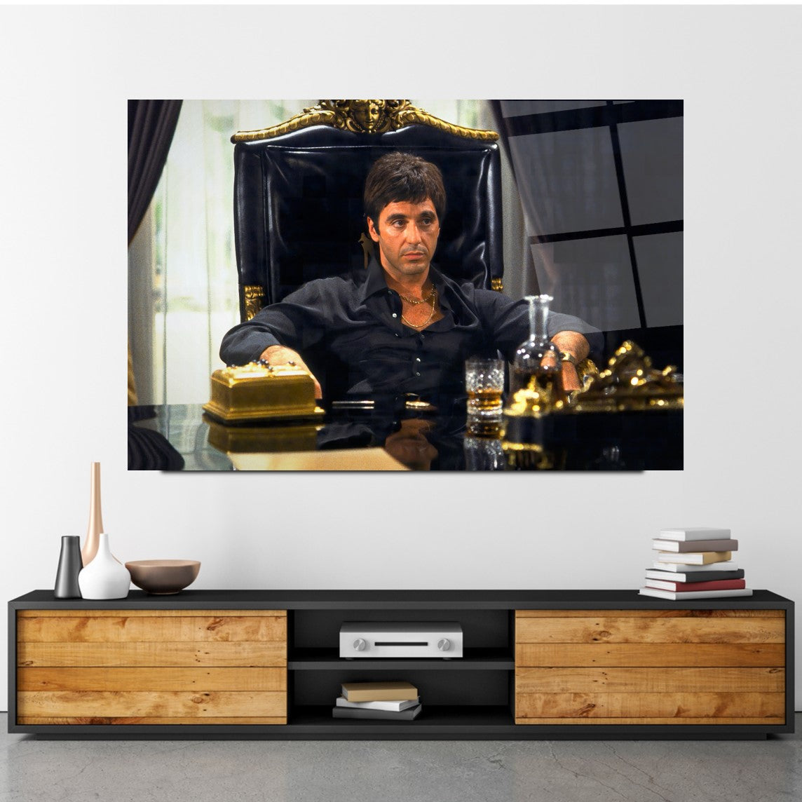 Décoration murale en verre Tony Montana